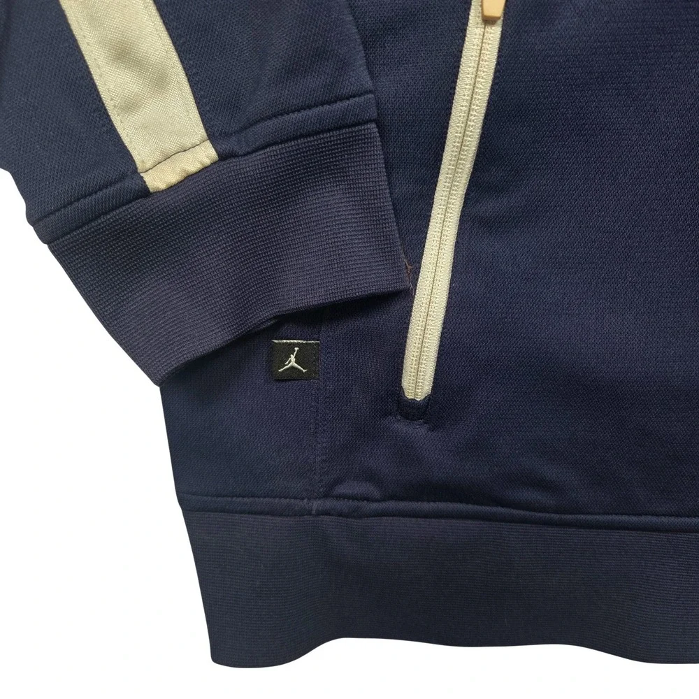 Men's Vintage Jordan Jumpman Full Zip Track Jacket Navy Blue White Size Large L